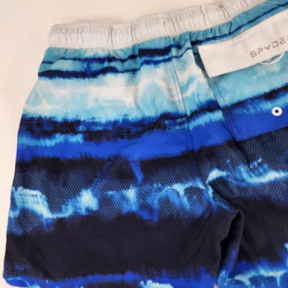 Spyder Men's Standard 7" Tie-dye Volley Swim Trunks Size Small Blue Shorts - Picture 6 of 11